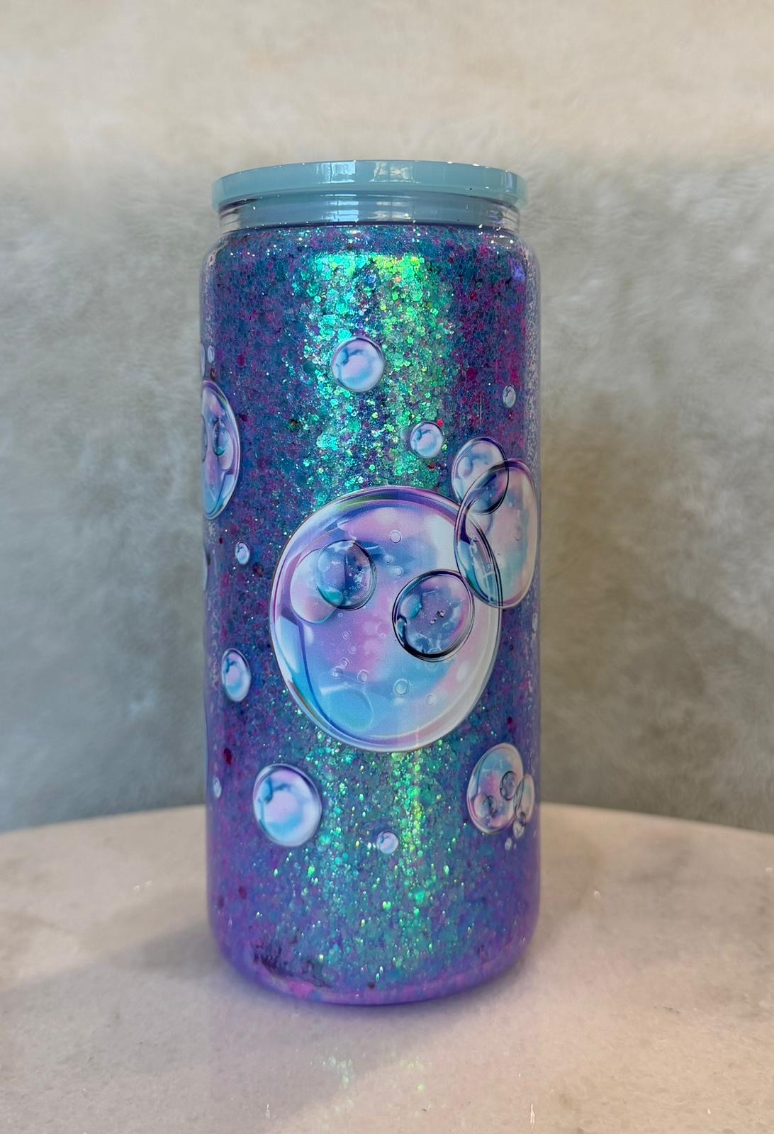 20oz glass polyacrylic bubbles tumbler