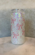 20oz glass bow snowglobe