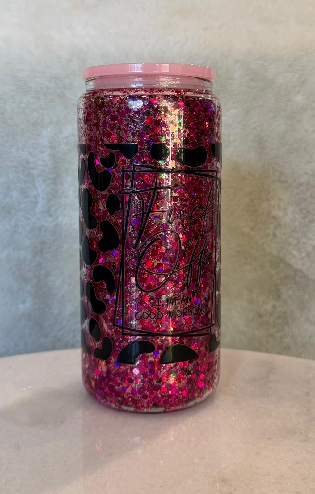 20oz glass hot pink polyacrylic tumbler