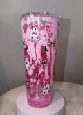 Ghost pink & white dual lava drip